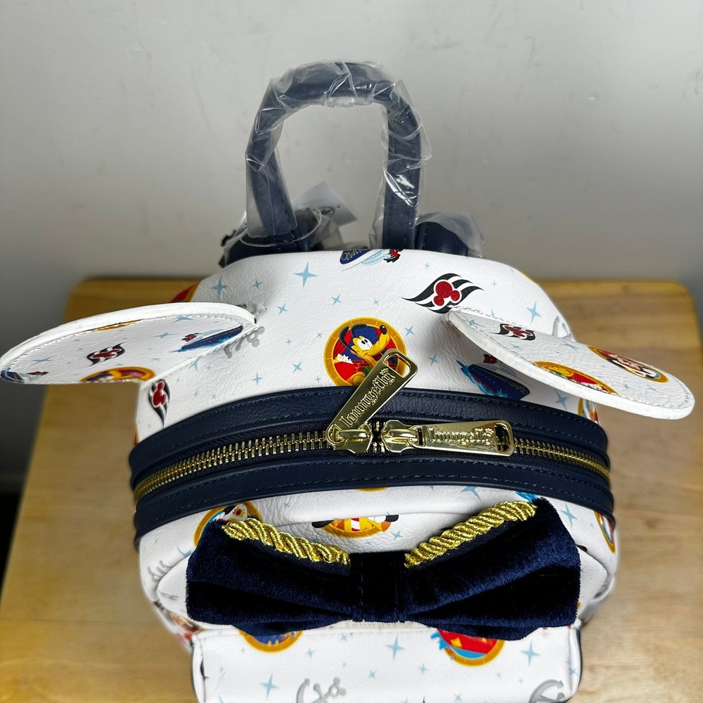 Loungefly Disney‎ Cruise Line Wish Mini Inaugural Sailing Mini Backpack Nautical - Picture 8 of 15
